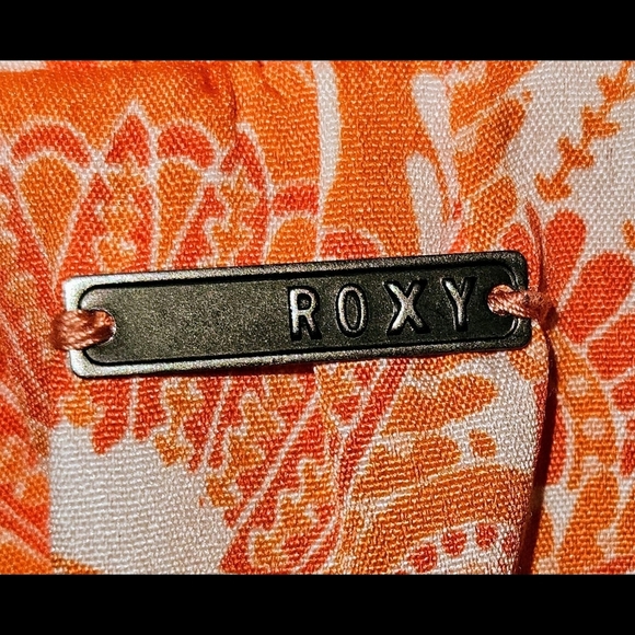 Roxy Tangerine Paisley- Medallion Print Mini Sundress Size Large - Picture 9 of 14